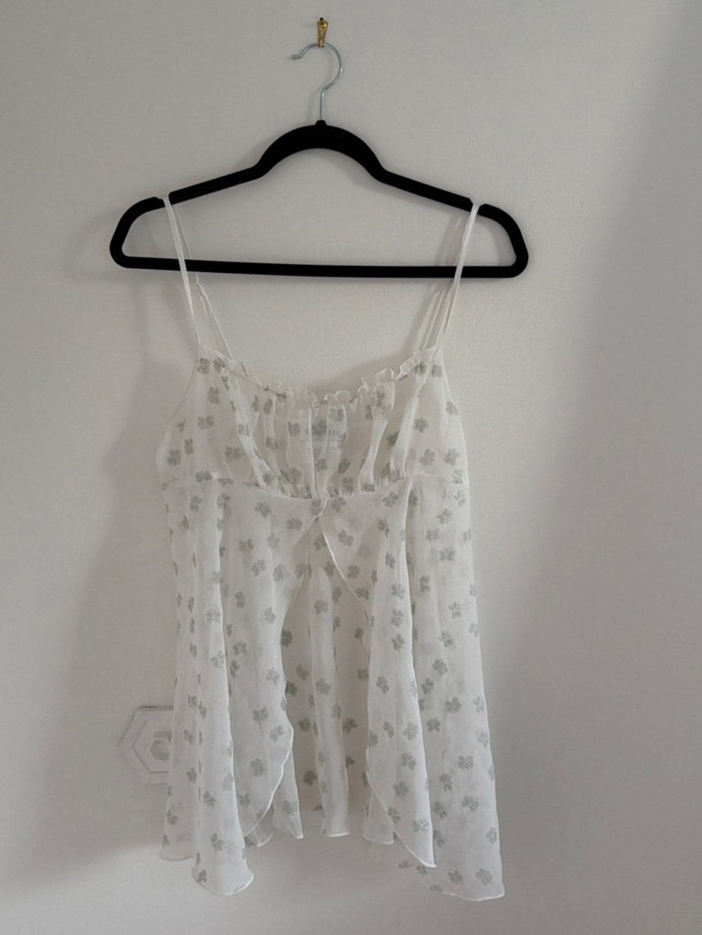 Sheer Butterfly Print Sleep Cami, Romantic, Flowy, Coquette Girl